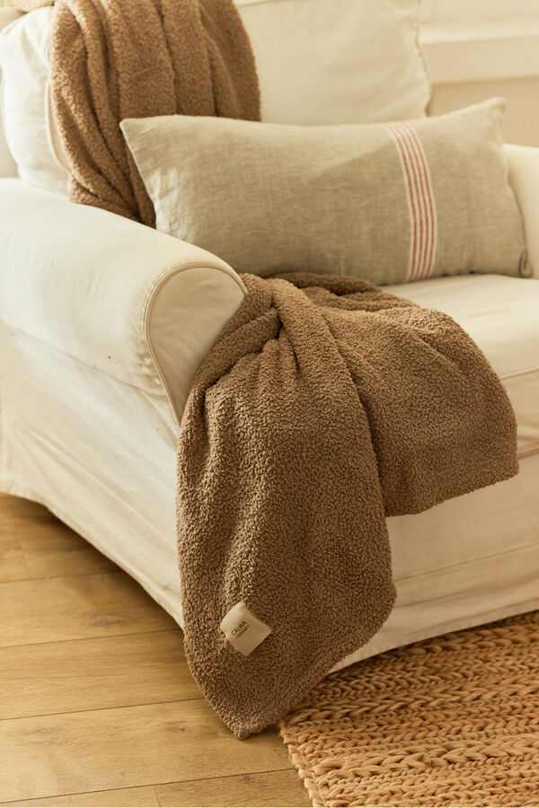 Calma House Kariertet plaid in ecru damero Grau