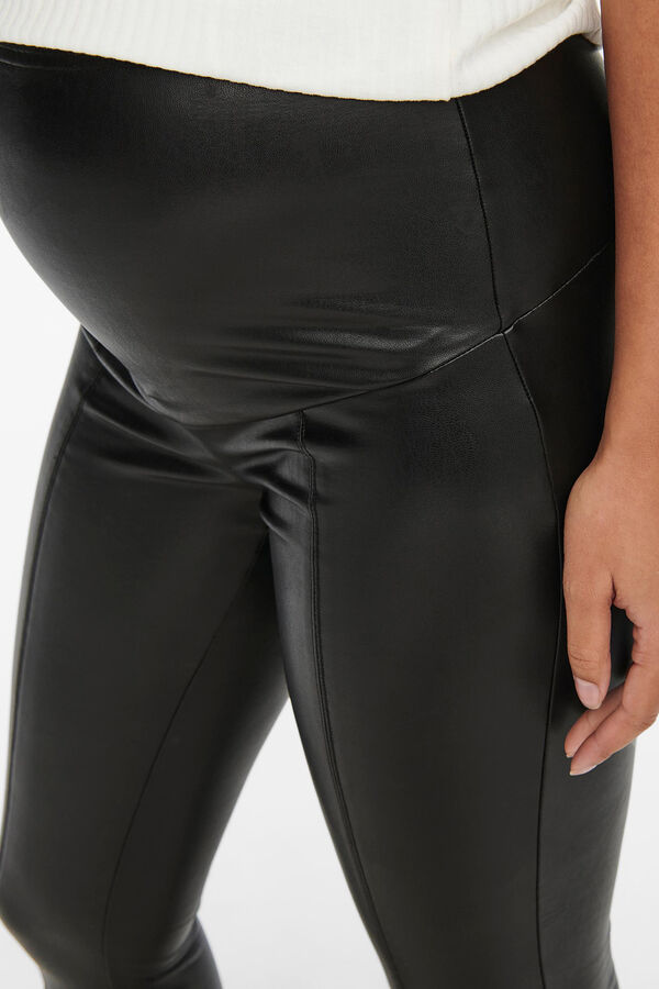 Womensecret Maternity faux leather leggings fekete