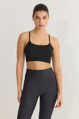 Trendyol Sujetador deportivo espalda cruzada negro