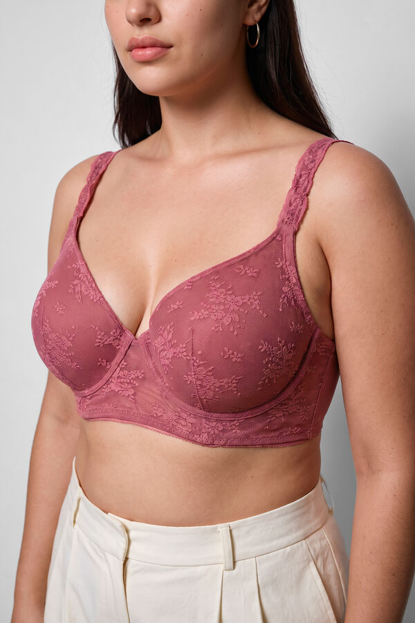 Women'secret Roze čipkasti balkonet grudnjak BEAUTIFUL Roze