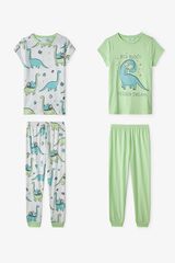 Penti Pack of 2 dinosaur kids' pyjamas green