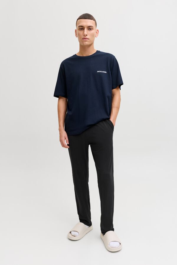Jack & Jones Conjunto pijama largo manga corta azul
