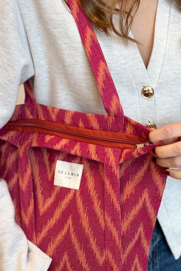 De La Mur Small Fire Zip Bag brown