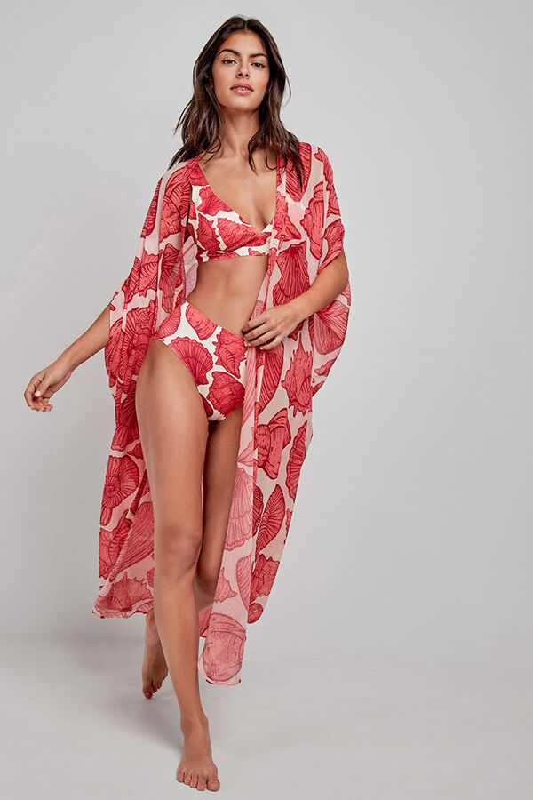 Gisela Long printed kaftan white