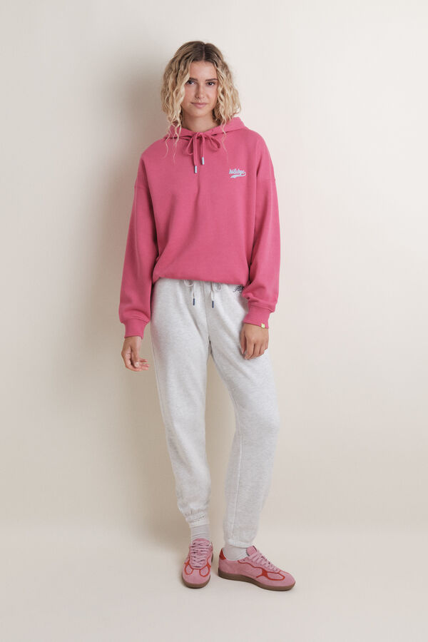 HI&BYE Plišana duks sa kapuljača boje fuksije Fuksija