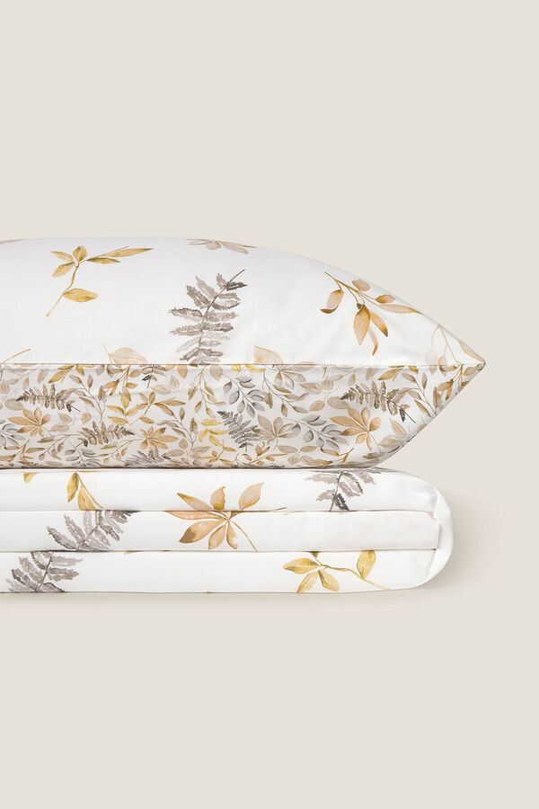 Textura Folhas de algod&atilde;o em galho cru