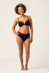 Modibodi Black bamboo high-waisted lace moderate-heavy absorbency period panty black