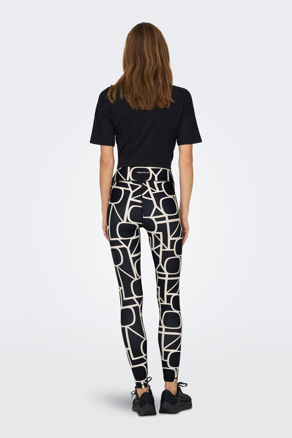 Only Play logo print leggings fekete
