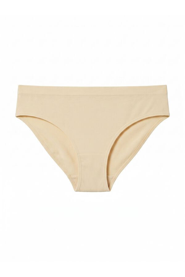 Women'secret Yellow seamless Brazilian panty printed