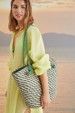 Womensecret Green basket beach bag green