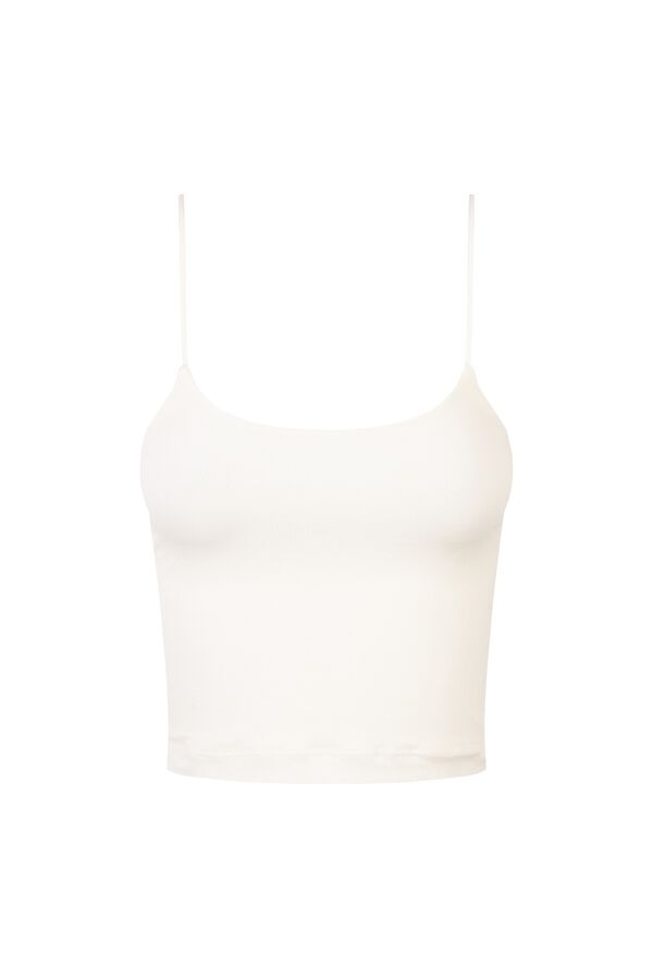 HI&BYE Beige seamless padded top beige