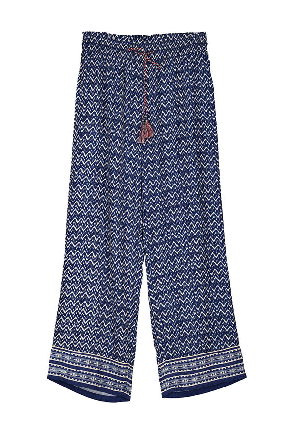 Womensecret Zigzag Capri trousers blue