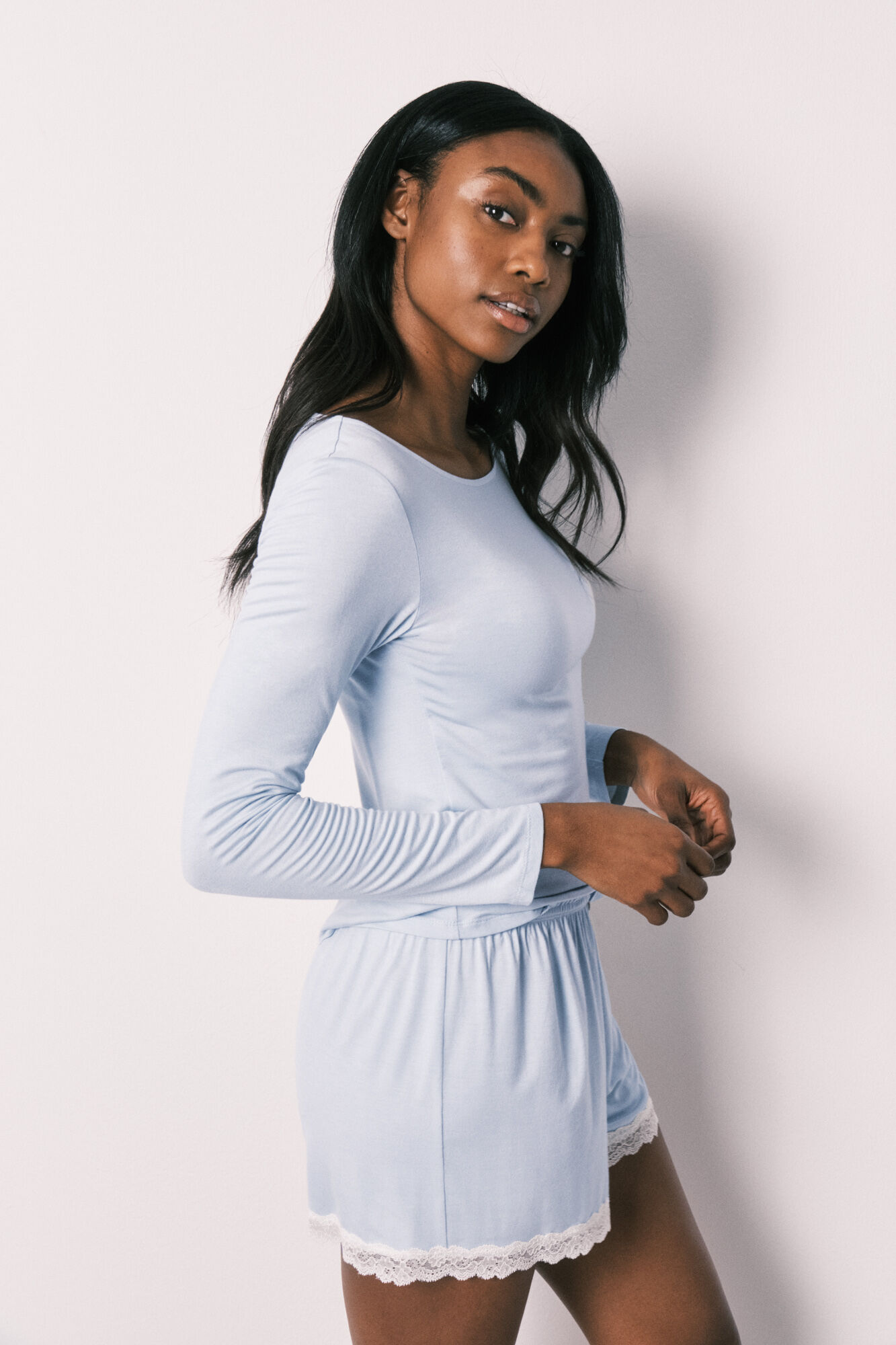 Women'secret Blue viscose soft touch short pyjamas