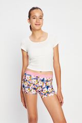 Modibodi Pink organic cotton super flow period panty printed