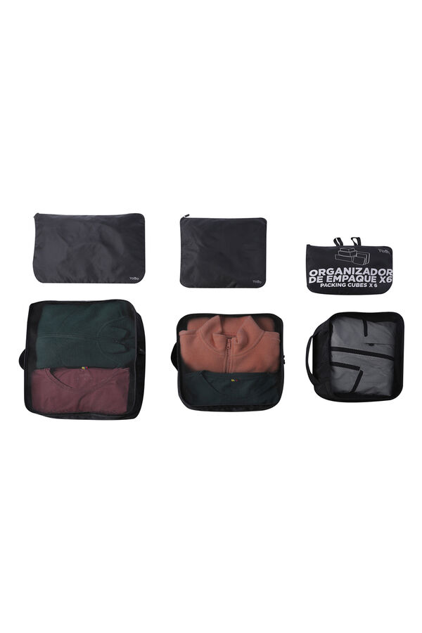 Totto Organiseur de voyage 6 cubes de rangement noir
