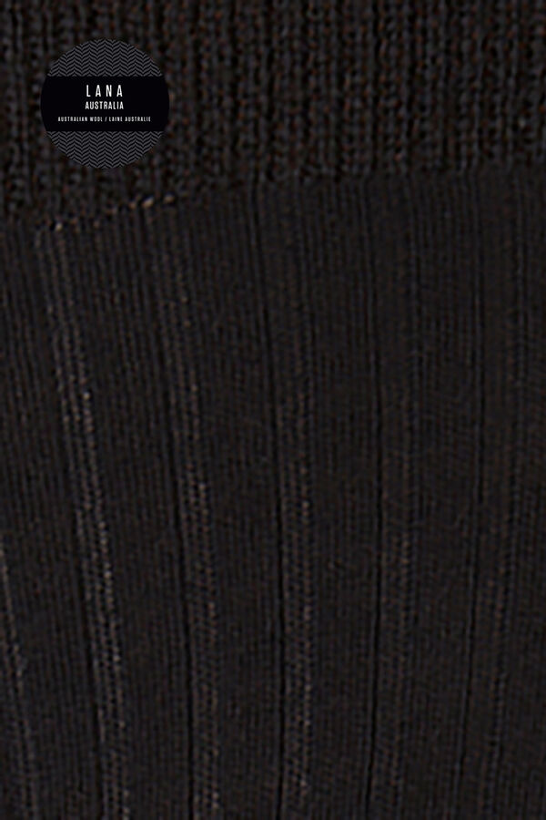 Punto Blanco Calcetines altos de lana negro