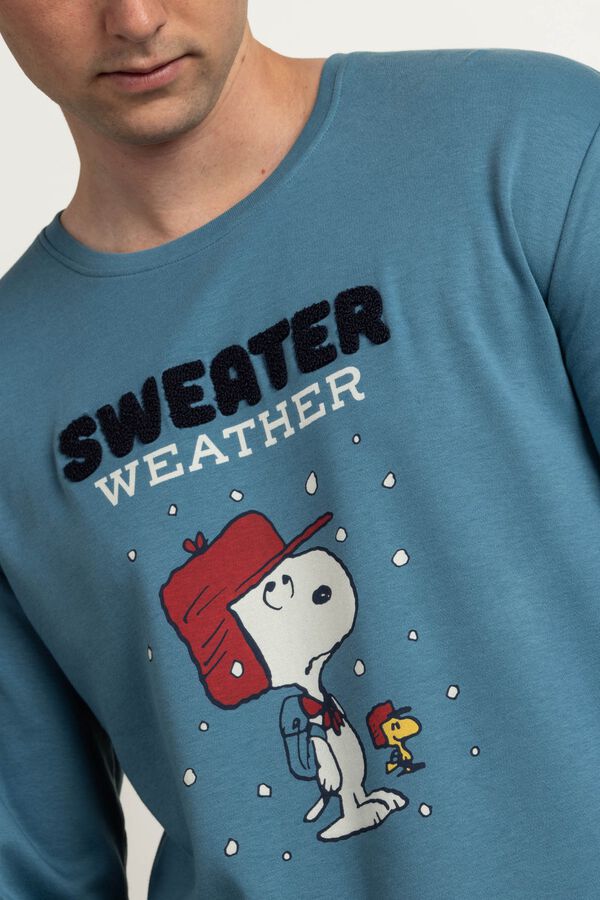 Admas Peanuts long pyjamas blue