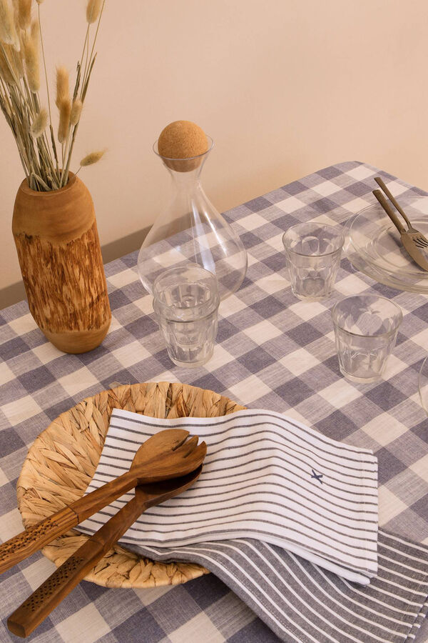 Womensecret Checked stain-resistant tablecloth kék