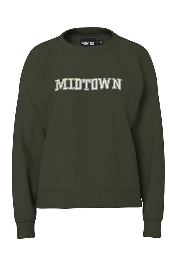 Pieces Lässiges grünes Midtown Sweatshirt Grün
