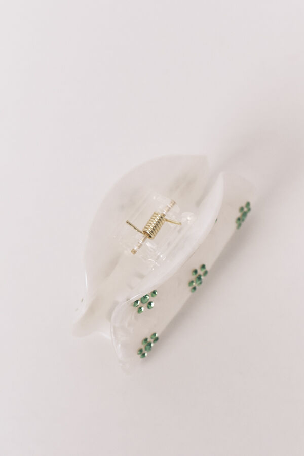 Women'secret Rhinestone hair clip beige