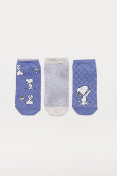 Womensecret Pack 3 meias Snoopy impressão