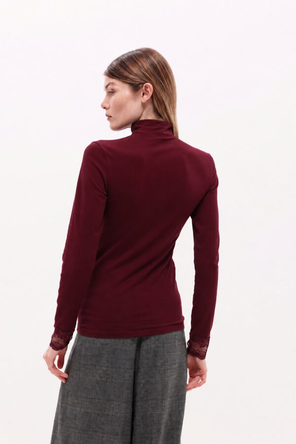 Cotonella High neck long sleeve T-shirt printed