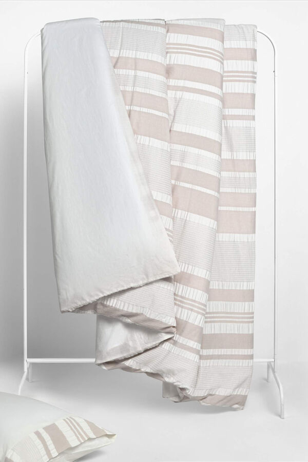 Womensecret Striped cotton duvet cover Braun