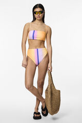 Womensecret Printed bandeau bikini top. Narančasta