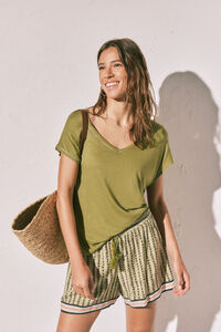 Women'secret Green short sleeve T-shirt