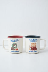 Women'secret Cat print mug pack beige
