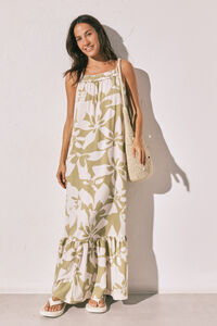 Women'secret Vestido comprido de al&ccedil;as com estampado de flores