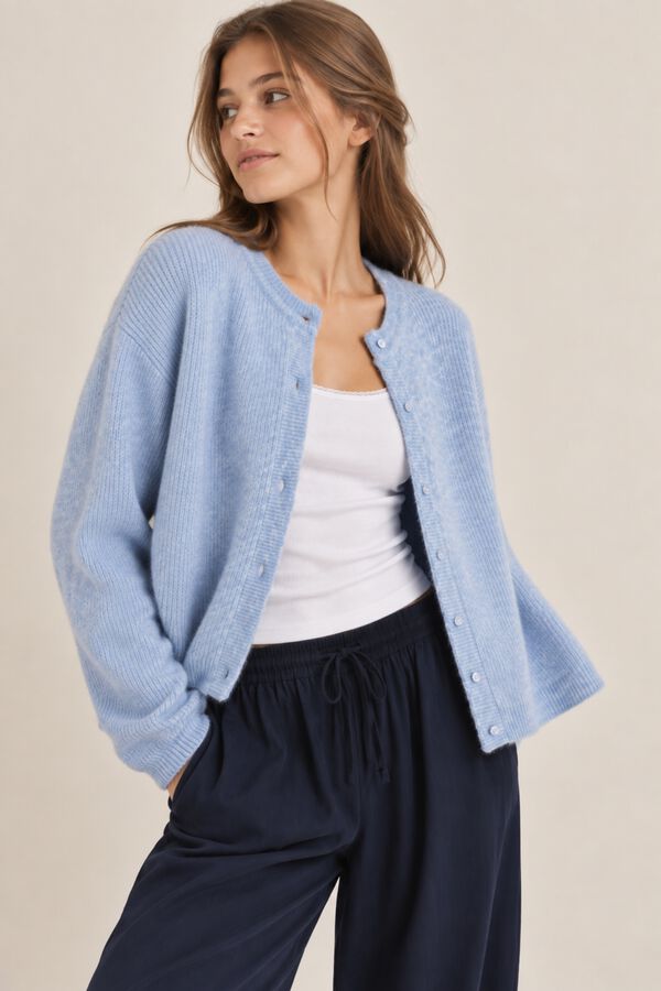 Lmtd Cardigan de bot&otilde;es azul