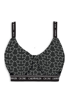 Womensecret Bralette preformado de algodón con cinturilla de Calvin Klein negro