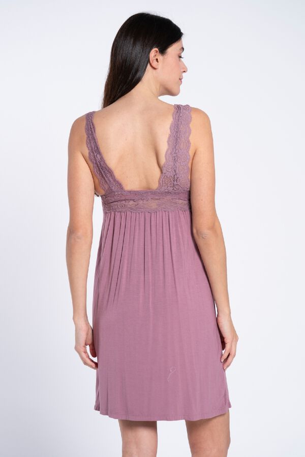Ohma Camis&oacute;n lencero con encaje&nbsp;premam&aacute; morado/lila