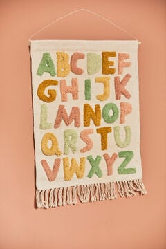 Womensecret Wandteppich Wollweiß mit Buchstaben Fiore mit Print