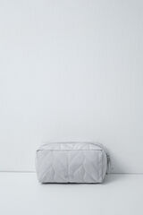 Women'secret Trousse de toilette portefeuille matelass&eacute;e grise gris