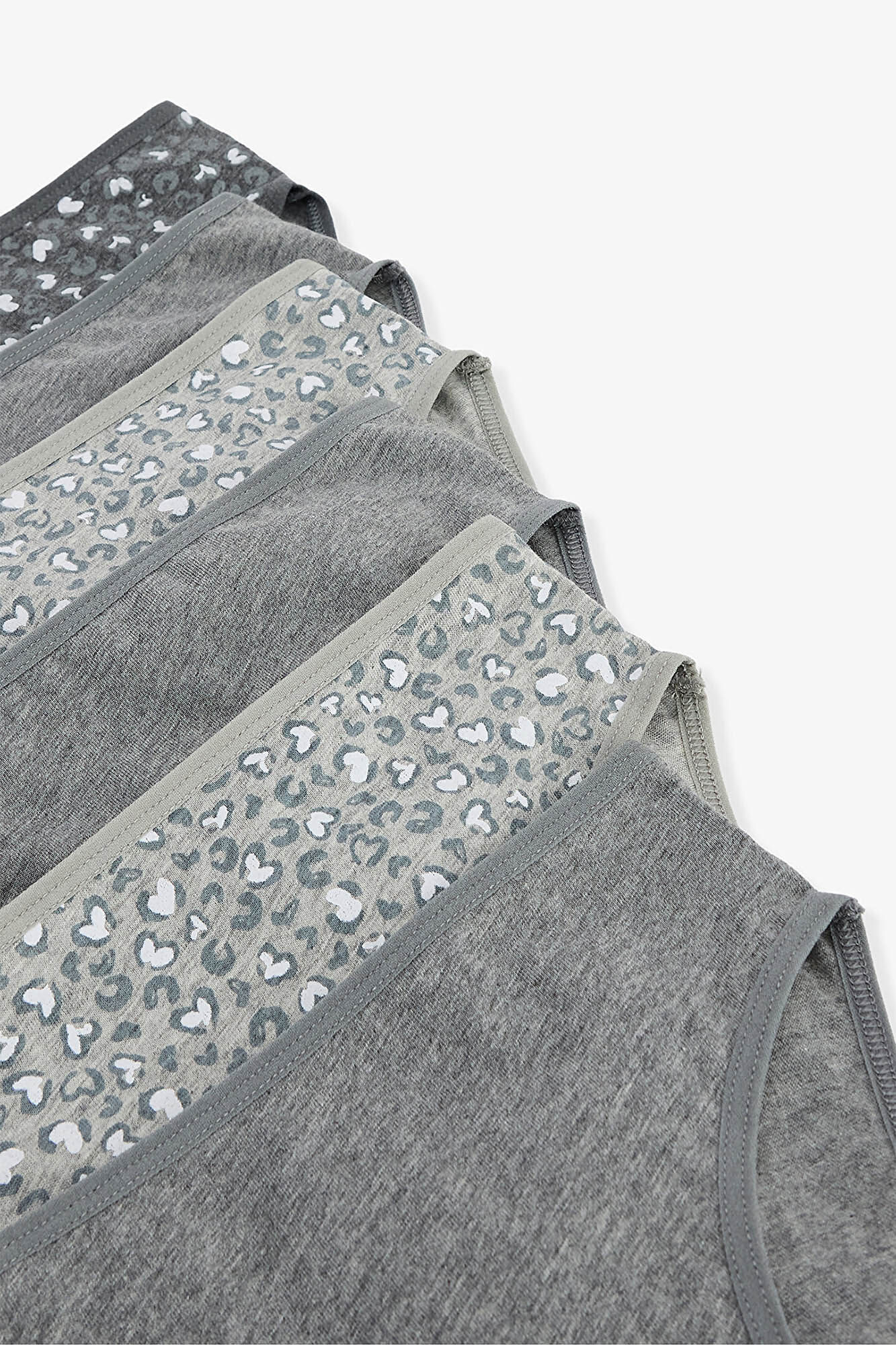 Penti Pack de 6 bragas grises con animal print para ni&ntilde;a