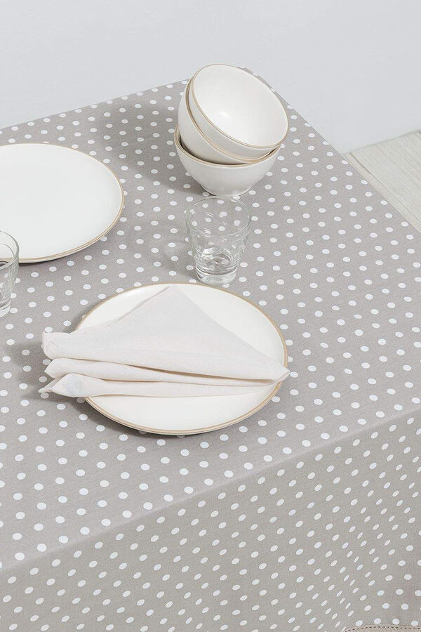 Womensecret Polka-dot stain-resistant tablecloth barna