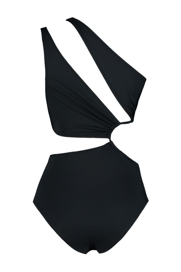 Trendyol Ba&ntilde;ador trikini asim&eacute;trico cut-out negro