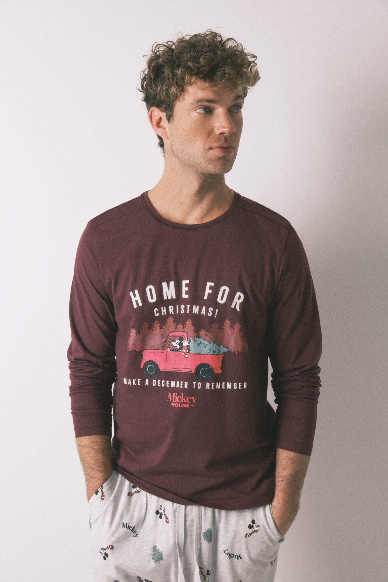 Women'secret Men's 100% cotton Mickey Mouse long pyjamas