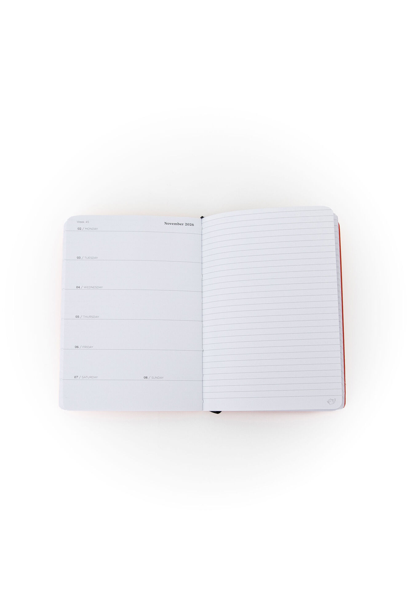 Mr. Wonderful Agenda Pocket 2026 Semanal peque&ntilde;a - Naranja