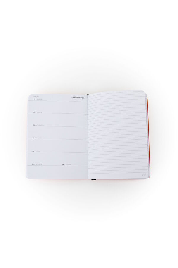 Mr. Wonderful Agenda Pocket 2026 Semanal peque&ntilde;a - Naranja estampado