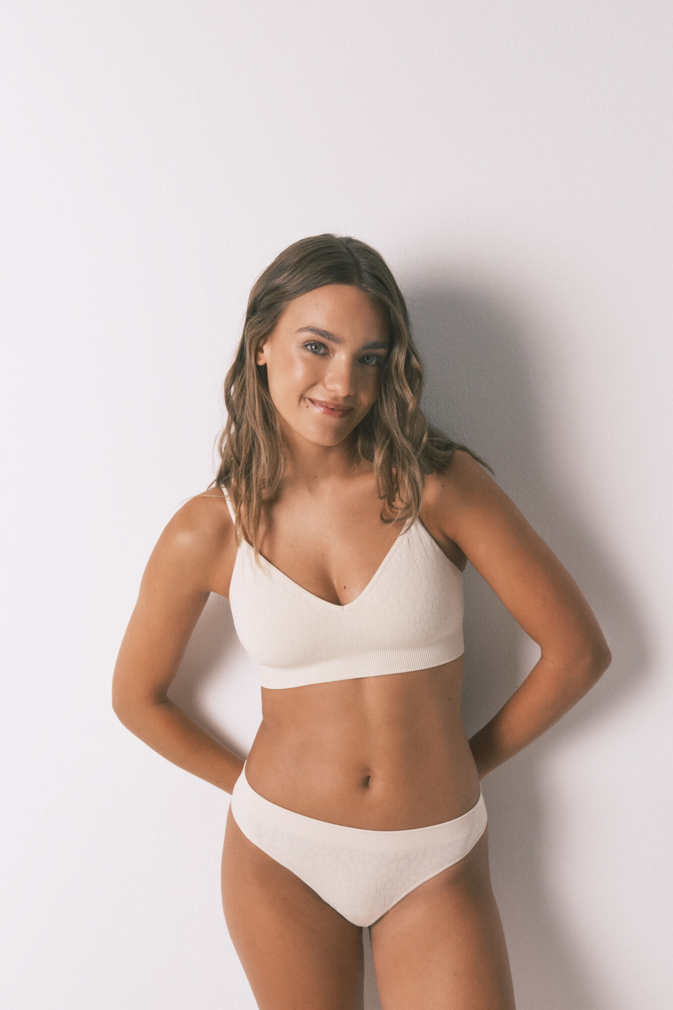 Women'secret Top sin costuras NATURAL animal print beige