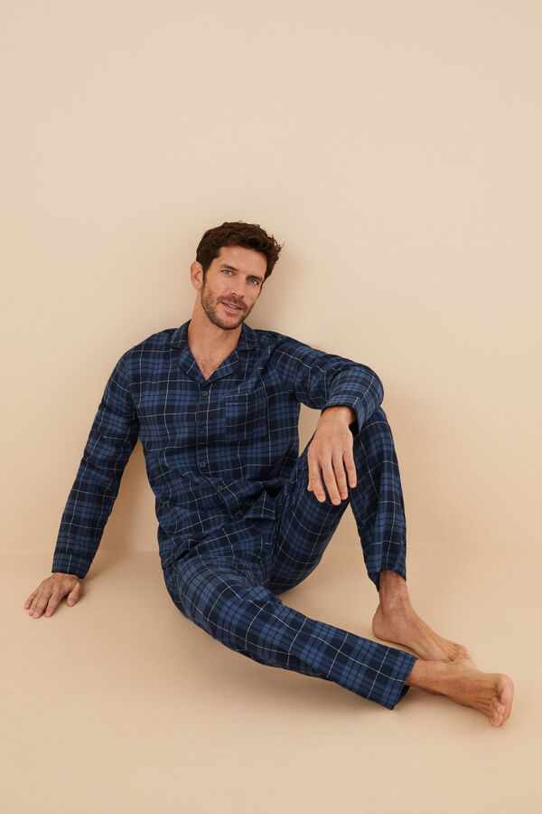 Pijama largo de cuadros