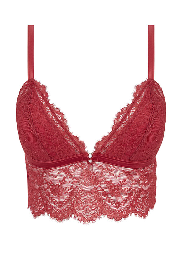 Try Your Luck Wine Red Lace Bralette