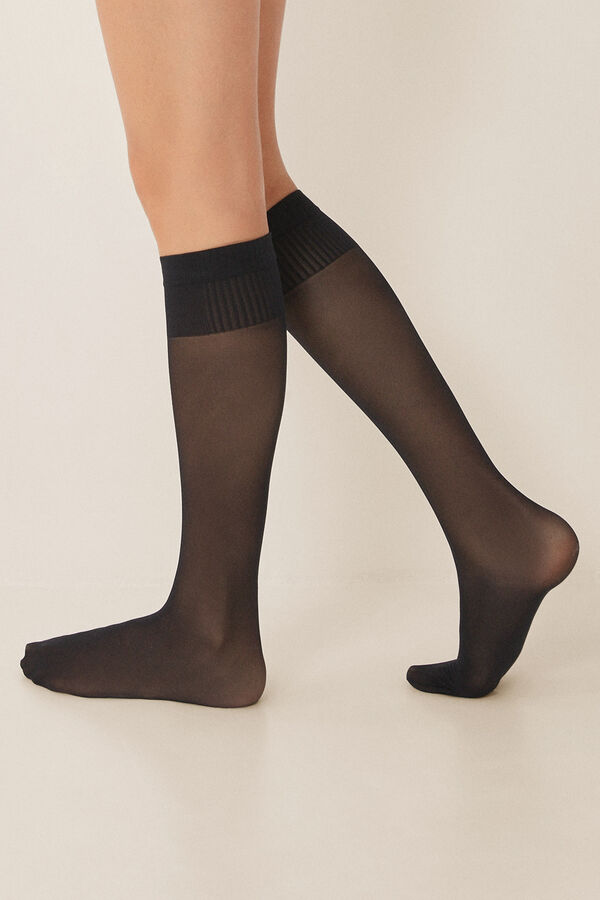 Womensecret 2-pack black compression stockings Crna
