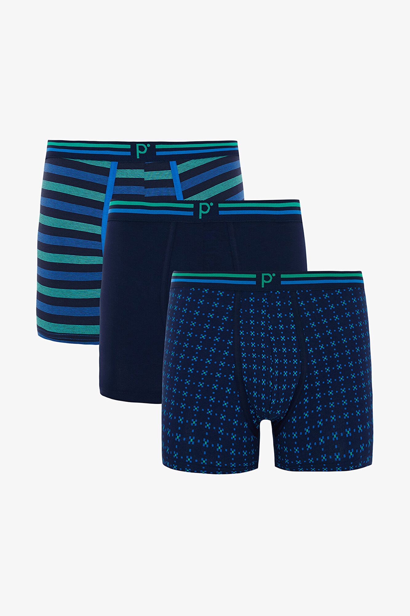 Penti Pack de 3 boxers org&aacute;nicos a rayas para hombre