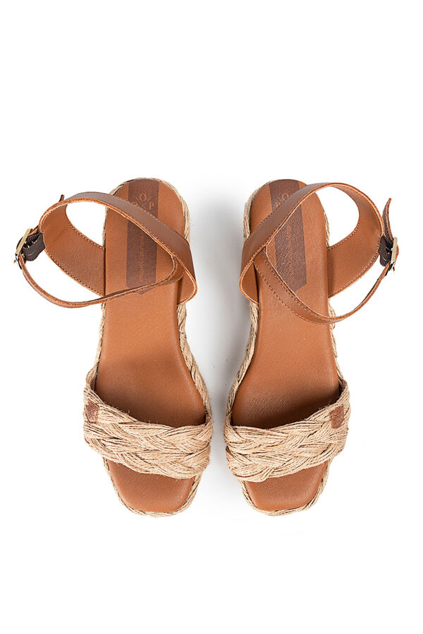Womensecret Camerun Yut&Nap low-wedge sandal természetes