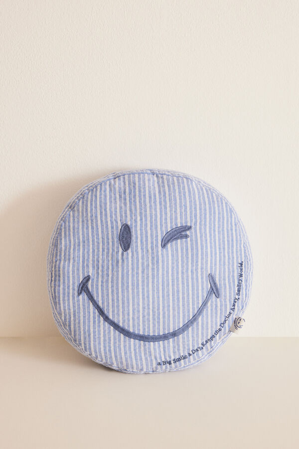 Womensecret Round cotton SmileyWorld ® cushion blue