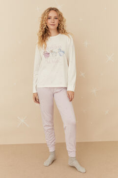 Womensecret Purple Sleeping Beauty pyjamas white